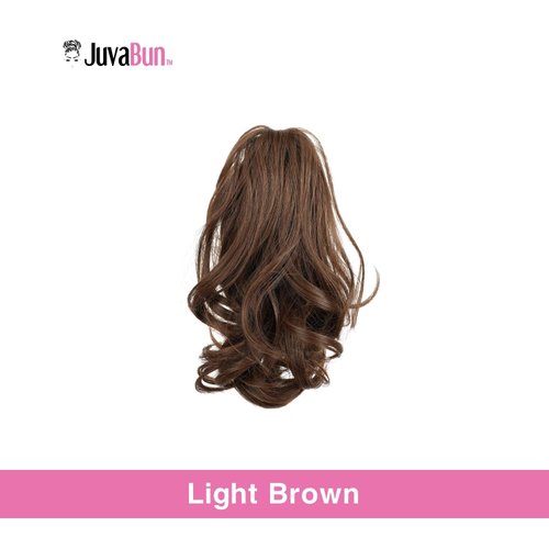 JUVABUN Claw Clip Wavy Ponytail Extension 10" -Light Brown| Hair Extension Clips | Synthetic Ponytail Extension | Wavy Hair Extensions | Washable Realistic And Synthetic | Light Brown