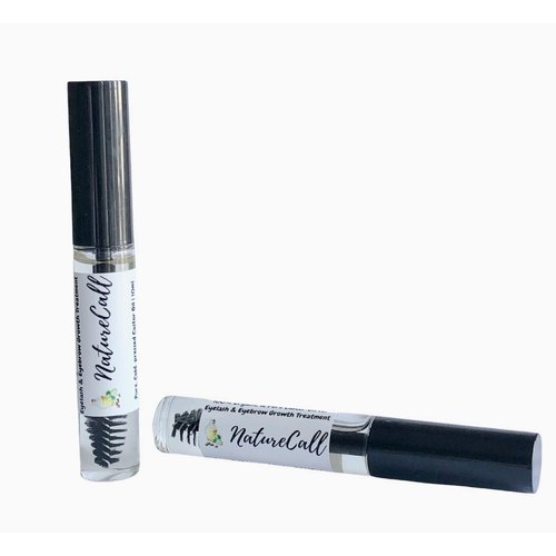 Organic Castor Oil eyelash serum, NatureCall Castor Oil for eyelash eyebrow growth, mascara tube, hair treatment (10ml, Pack of 2)