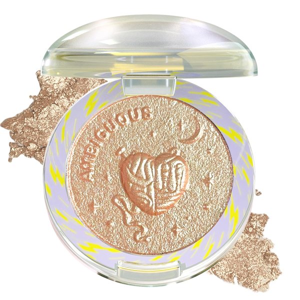 Lilyloria Glitter Sparkly Face Highlighter Makeup Palette Shimmer Radiant Glow Illuminator Iluminadores Palette 6g (02 Twilight Champagne)