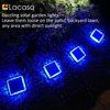 Lacasa Blue Solar Deck Lights 4 Pack, Dusk to Dawn Large Battery Step Lights, Big Solar Powered Waterproof Dock Lights, LED Solar Lights Outdoor Garden Stair Driveway Walkway Pathway Warning Lamp
