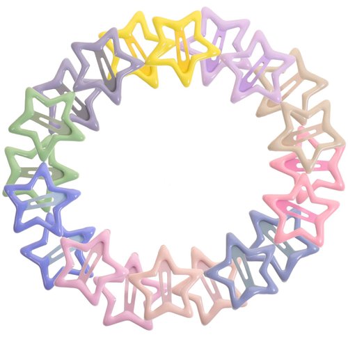 20pcs Cute Colorful Macaron Barrettes and Hair Clips - Lovely Snap Hair Decorations for Girls and Women