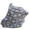 Nursing Cover for Babies Versatile Baby Car Seat Cover for Newborn Grey with White Arrow