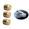 DEWHEL Brass 1/2" NPT Boat Drain Plugs,3pcs Boat Hull Spare Garboard Drain Plug for Bayliner Four Winns Glastron Larson Sea Ray Starcraft and Many Other Models