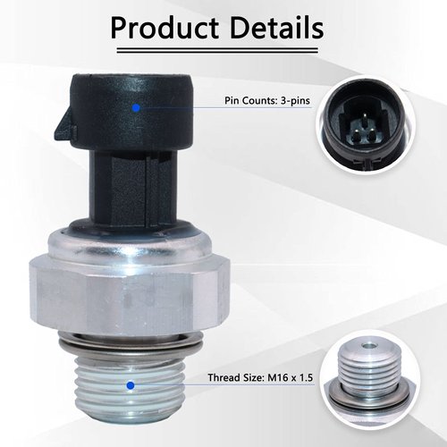 KEJSTED 12677836 Engine Oil Pressure Sensor Switch Sending Unit D1846A Compatible with Chevy Silverado Trailblazer Suburban Tahoe GMC Yukon Impala Pontiac Buick 12616646 S4202 12573107 12562230 PS308