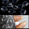 AddFavor 240pcs Toe Nail Tips Clear Soft Gel x Toenail Tips Full Cover Square Acrylic Artificial False Fake Toe Nails Tips for Salon and Home Foot Pedicure Manicure