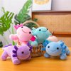 DYBFONO Axolotl Plush Toy, 10.8” Soft Cute Axolotl Stuffed Cotton Plush Pillow Kawaii Salamander Animal for Boys Girls Kids Gift (Blue)