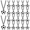 KeeStar 24 Pack Soccer Necklace Party Favors for Sports Themed Baby Shower, Birthday Party Goodie Bag Fillers, School Carnival Rewards, Photography Props, Home Decorations, Classroom Prize