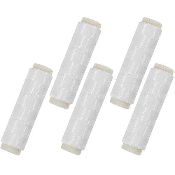 Alwonder 5PCS Fishing Bait Elastic Thread Nylon Invisible Magic Fishing Line, Baits Wrap Thread 0.2mm 656FT Per Spool No Knots Required Bait Keeper Stretchy Clear String for Salmon Sturgeon Catfish