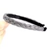 aHairBeauty Plaited Braided Headband Hair Band Synthetic Braid Hairpieces Wig with Teeth Accessories for Women Girl Wide 0.7 Inch (Smoky Gray)