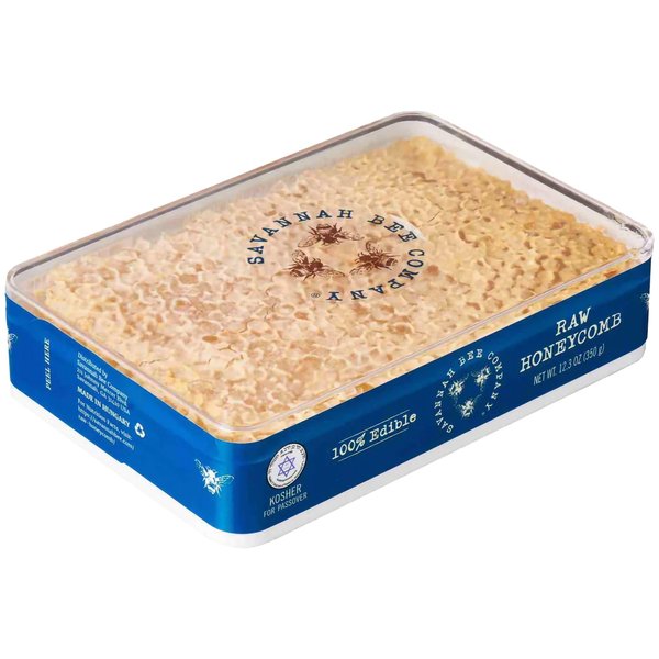 Savannah Bee Company Pure Raw Acacia Honeycomb - All Natural and Unfiltered Honeycomb (12.3oz)