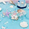 GAFATORY Mermaid Tiara for Women Adult Crown Fishtail Tiaras Starfish Pearl Tiara Ocean Theme Halloween Custome Pink Purple Crown for Mermaid Party Decorations