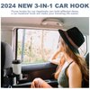 weottfiy 2 Pcs Multifunctional Car Purse Hook for Cup and Cell Phone, Purse Hook for Car, Purse Holder for Car Fits Universal Vehicle Storage Organizer