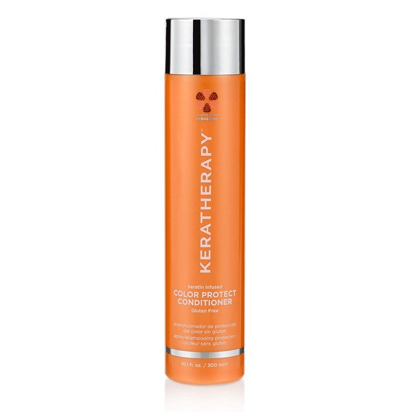 KERATHERAPY Keratin Infused Color Protect Conditioner, 10.1 fl. oz., 300 ml - Gluten Free Color Protecting Conditioner for Color Treated Hair with Kerabond Technology, Red Raspberry Oil, Omega 3 & 6