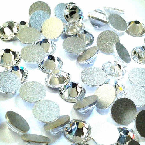 CRYSTAL (001) clear Swarovski 2058 Xilion Rose 5ss 1.8mm flatback No-Hotfix rhinestones ss5 nail art 144 pcs (1 gross) from Mychobos (Crystal-Wholesale) small tiny round