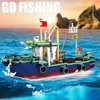 EtrealEli Fishing Boat Building Blocks Set-582pcs Ship Blocks for Kids, Realistic Design, DIY Learning Toy Model