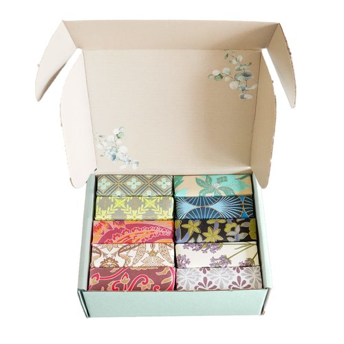 Handmade Natural Bar Soap - Gift Box of 10 Artisan Essential Oil Soaps