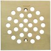 TRUSTMI 4-1/4 Inch Screw-in Shower Drain Cover Replacement Square Floor Drainer Grate,Brushed Gold