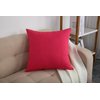 TangDepot Cotton Solid Throw Pillow Covers, 22" x 22" , Watermelon Red, 1 Count (Pack of 1)