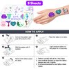 Generic Mermaid Scale Temporary Tattoos Stickers Mermaid Themed Tattoos Stickers Party Decoration Supplies Party favors for Kids Adults Themed Cute Kids Boy Gifts Ideal School Prizes Rewards, Blue