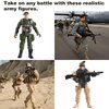 US Army Men and SWAT Team Toy Soldiers Action Figures with Military Weapons Accessories for Kids Boys Girls,12Pcs