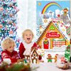Gingerbread House Door Cover Christmas Front Door Banner Backdrop Xmas Gingerbread Man Theme Hanging Door Decorations for Winter Holiday Shower Birthday Party Supplies, 71 x 35 Inches