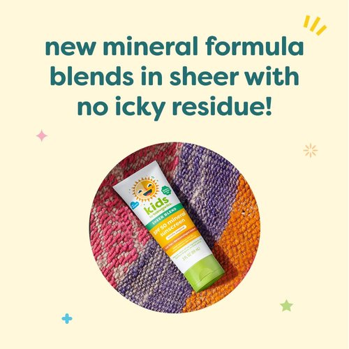 Babyganics SPF 50 Mineral Sunscreen Lotion, Sheer Blend, UVA UVB Protection, Octinoxate & Oxybenzone Free, Water Resistant, Totally Tropical, 3 oz