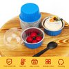 5oz Muffin Tins with Lids 50 Pack,Free-Air Aluminum Foil Cupcake Liners Baking Pans,Jumbo Muffin Liners Cupcake Pans,Disposable Ramekins Muffin Cups Containers-Blue