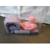 JOANNDLES Duck soap with washcloth in Clear Gift Box