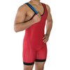 Matman Reversible Wrestling Singlet Freestyle Greco Roman Folkstyle Men Boys Standard Blue Red Made in USA (4X-Small)