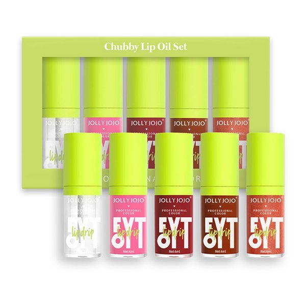 Lip Oil Pack- 5 Colors Tinted Lip Glow Oil Set Plumping Lip Oil Hydrating Transparent Lip Oil, Moisturizing Lip Gloss Kit Gift for Girl Women Lip Makeup Care