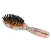 Rock & Ruddle Natural Mixed Boar Bristle Hair Brush for Women and Kids - Perfect for Wet or Dry Hair, Detangling Smoothing Blowdrying - Designed & Made in UK (Small, Pink Gingham)