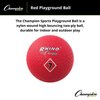 Champion Sports Playground Ball, 7", Red