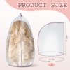 Hillban 3 Pcs Nylon Wig Storage Bags Wig Packaging Bags Wig Bags to Protect from Dirt and Dust Bundles Hair Extension Storage for Home Travel Salon Use