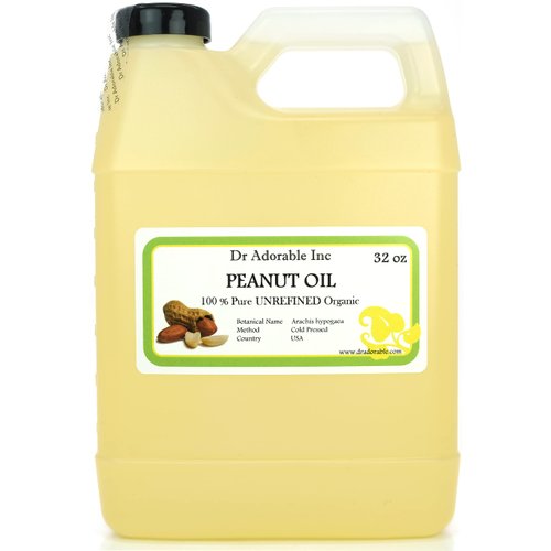 Dr Adorable - 32 oz - Peanut Oil Unrefined - 100% Pure Natural Premium Organic Cold Pressed