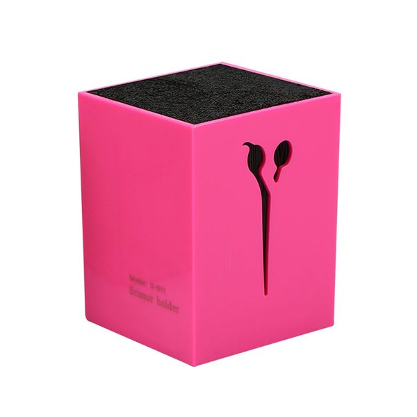 Salon Scissors Holder Hairdressing Scissors Storage Case Keeper Acylic Hairdressing Combs Clips Desktop Desk Organizer Anti-skid Scissors Storage Box Accessories for Hair