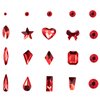 3100Pcs Crystal Red Nail Rhinestones,HOINCO Rhinestones for Nails,Nail Gems and Rhinestones Gems Multi Shapes Nail Charms for Nails Nail Crystal Beads Jewel for DIY Nail Art with Tweezers and Pen