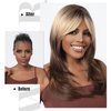 testar Blonde Brown Wigs With Curtain Bangs,Long Straight Wigs For Women Cosplay Wig Natural Looking Synthetic Layered Wigs For Daily Use 24IN