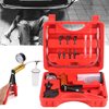 HTOMT 2 in 1 Brake Bleeder Kit Hand held Vacuum Pump Test Set for Automotive with Protected Case,Adapters,One-Man Brake and Clutch Bleeding System(Red)