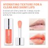 Plumping Lip Oil, Hydrating Lip Gloss Tinted Lip Balm Lip Care Transparent Toot Lip Oil, Big Brush Head Glossy Shine Lip Glow Oil Primer Lip Tint, Gift for Her (001# Pink)