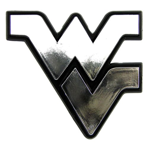 FANMATS 60388 West Virginia Mountaineers Molded Chrome Plastic Emblem