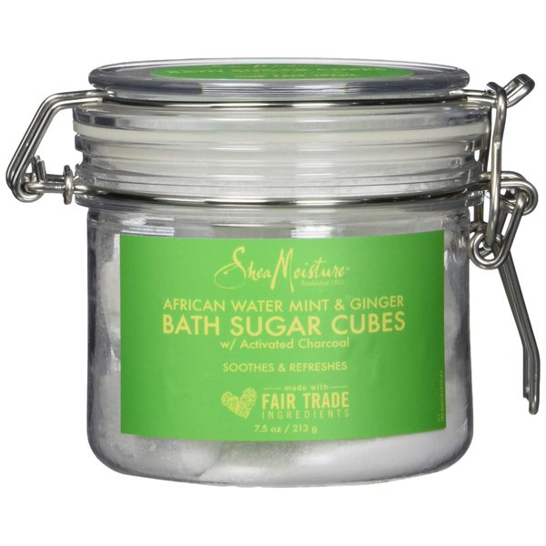 Shea Moisture African Water Mint and Ginger Bath Sugar Cubes, 7.5 Ounce