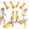 Rocket Launcher for Kids Air Rocket Toy - 2 Pack Stunt Plane Launcher Toy 6 Foam Tipped Rockets Toy Foam Blaster Set Outdoor Toys for Kids Team Game Boys Girls Gifts