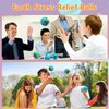 Erinnmy 24 Pcs Globe Squeeze Balls,2.5in Mini World Stress Balls,Earth Stress Relief Balls,Foam Earth Squeeze Balls for Kids,Soft Globe Foam Stress Ball Toy for Finger Exercise School Party Favors
