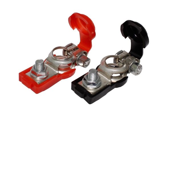 Universal Negative & Positive Battery Cable Terminals - Automotive Terminal Clamps Connectors - Durable & Adjustable Quick Release Terminal Assortment Kit Cars & Trucks Accessories