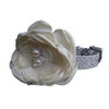 House of FurBaby Flower Dog Collar | Wedding Dog Collar | XS S M L (M w/Leash, Ivory Collar)
