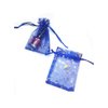 COTOSEY 100PCS Stars and Moon Organza Drawstring Pouches Jewelry Party Wedding Favor Gift Bags (3X4 Navy Blue)