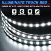 MICTUNING 3Pcs 60 Inch Truck Bed Lights - White Waterproof LED Light Strip with On-Off Switch Fuse Splitter Cable Compatible for Truck Jxxp Pickup RV SUV Vans Cargo Boats and More