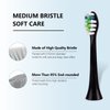 12 Pack Replacement Toothbrush Heads Compatible with fairywill P11 T9 Electric Toothbrush, W Shape Bristle Designed, Soft and Sanitary for Model P11 T9 Toothbrushes (Black)