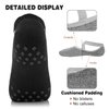 Pilates Socks Yoga Socks with Grips for Women Non-Slip Grip Socks for Pure Barre, Ballet, Dance, Workout, Hospital,4 Pairs Black,L-XL