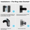 Anti-Theft Doorbell Door Mount,No-Drill Mounting Bracket for Video Doorbell 1/2/3/3 Plus/4/(2020 Release) Not Block Doorbell Motion Sensor for Home Apartment Office Room Rentals, Easy to Install